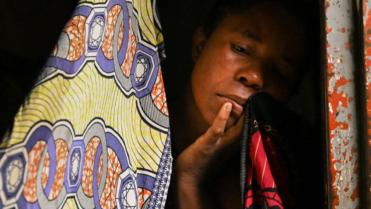 A woman at a displacement center in Blantyre, Malawi Tuesday March 14, 2023.