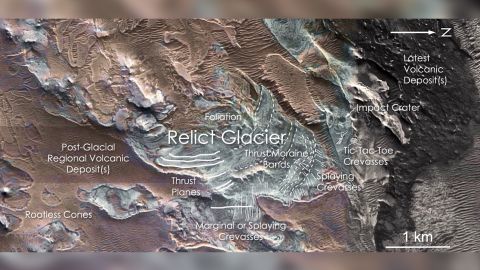 This annotated image shows all of the details of where the glacier once existed.