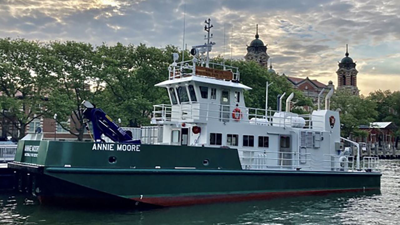 A National Park Service boat named for Annie Moore now circulates the waters near Ellis Island.