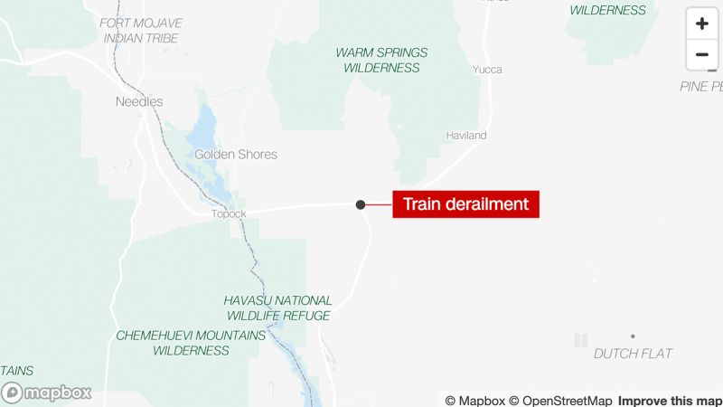 Train carrying hazardous materials derails near Arizona-California border, authorities say, though no spills have been reported | CNN