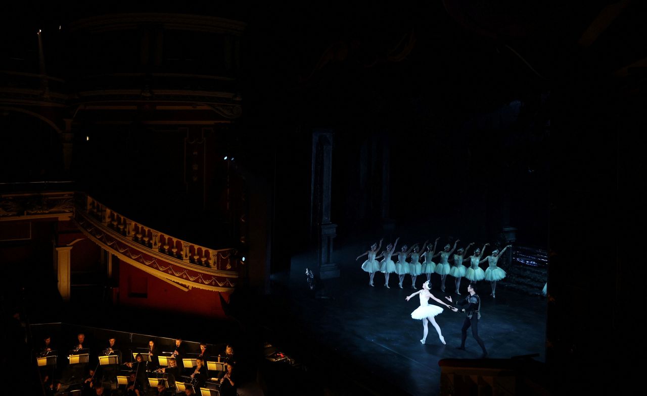 Ballet dancers perform in