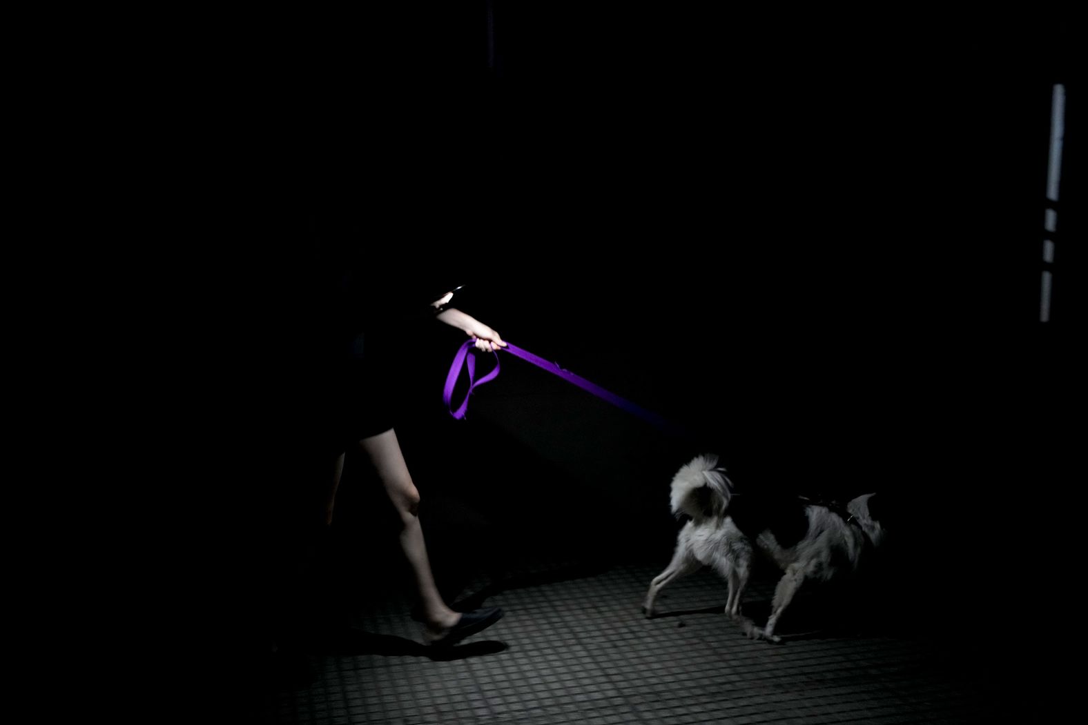 A resident walks her dog during a power outage amid a heat wave in Buenos Aires on Tuesday, March 14. Argentina is grappling with an unprecedented <a href="index.php?page=&url=https%3A%2F%2Fwww.cnn.com%2F2023%2F03%2F15%2Famericas%2Fargentina-record-heatwave-climate-intl%2Findex.html" target="_blank">late-summer heatwave</a> as temperatures soar to record-breaking levels.