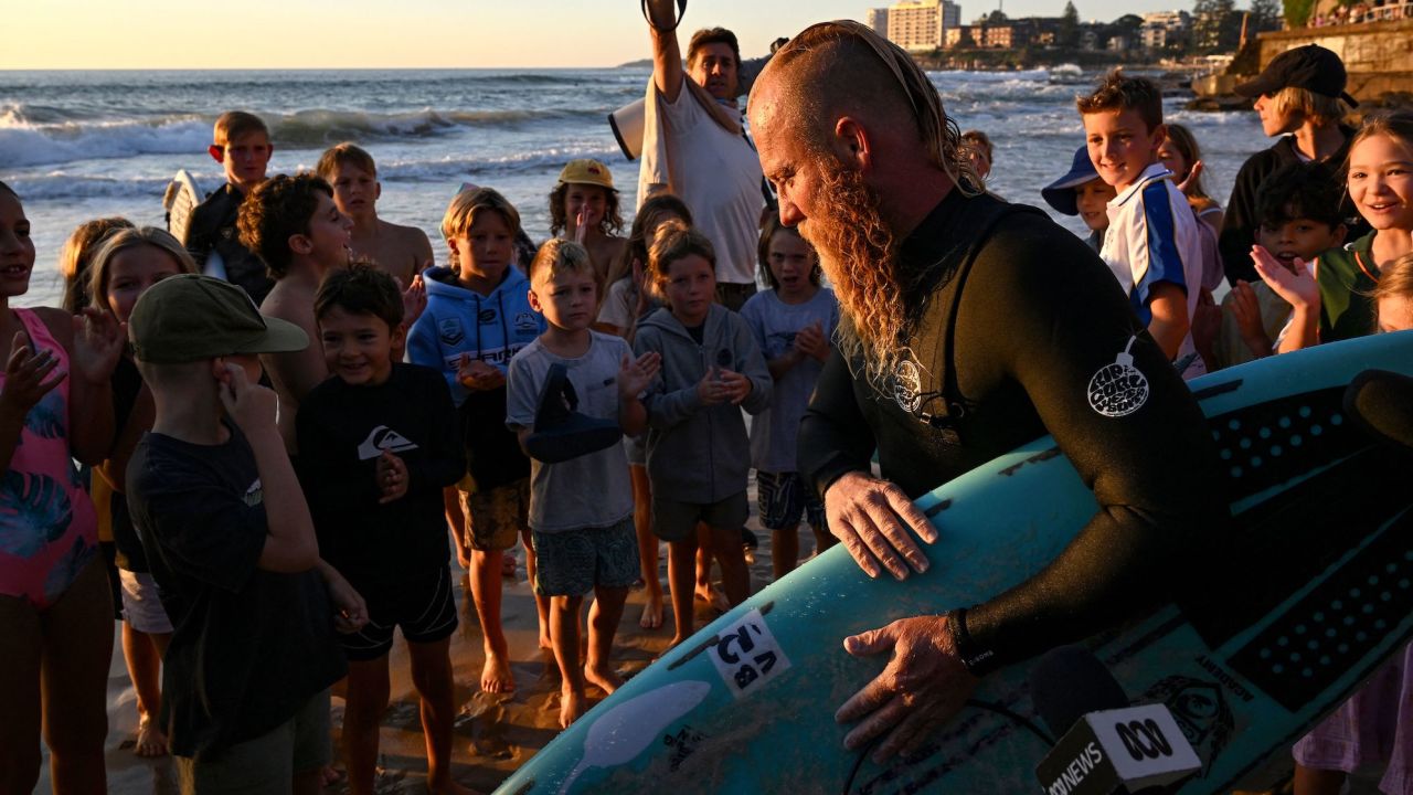 Australian former professional surfer Blake Johnston broke the record for the world's longest surf session on Cronulla Beach in Sydney on March 17, 2023.