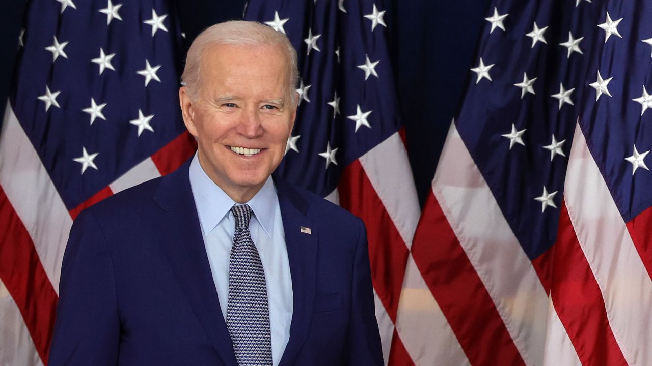 President Joe Biden arrives to deliver remarks at UNLV on March 15 in Las Vegas, Nevada.