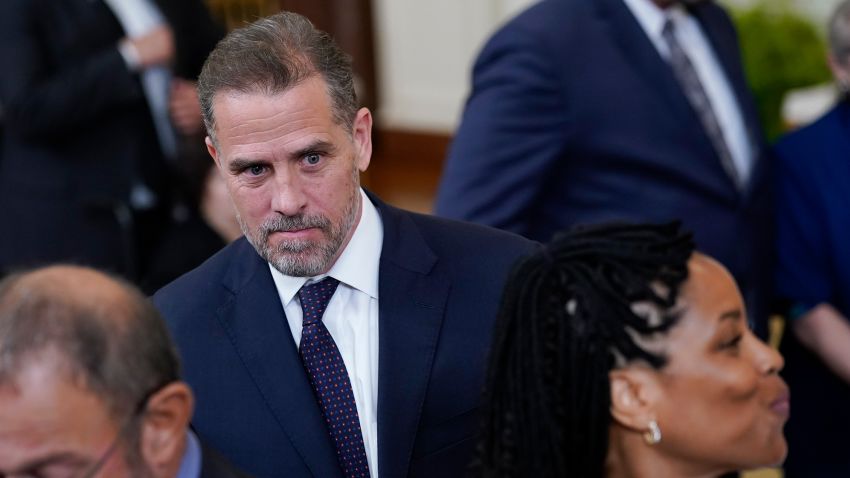 Hunter Biden leaves after President Joe Biden awarded the Presidential Medal of Freedom to 17 people during a ceremony in the East Room of the White House in Washington, Thursday, July 7, 2022. 