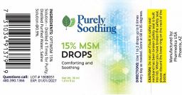 Pharmedica USA is recalling two lots of anti-inflammatory Purely Soothing 15% MSM Drops due "to non-sterility," according to the March 3 FDA announcement.