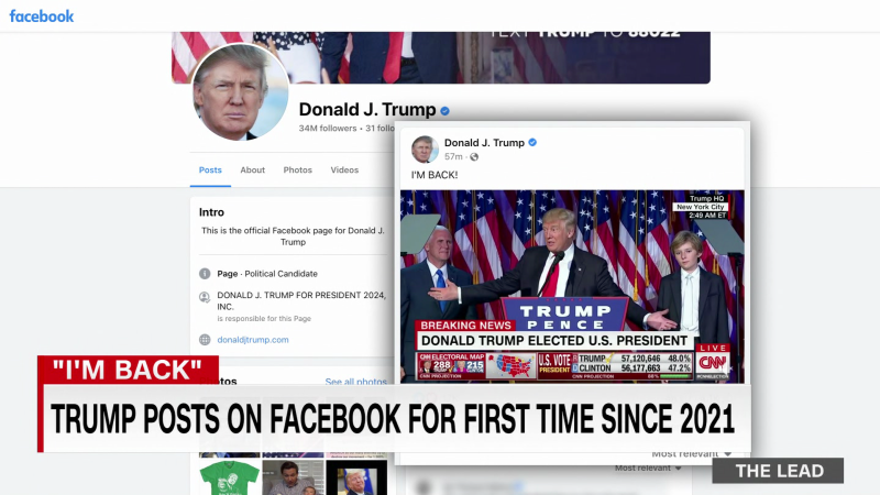 Jake’s political panel reacts to Trump’s first post on Facebook since 2021 | CNN
