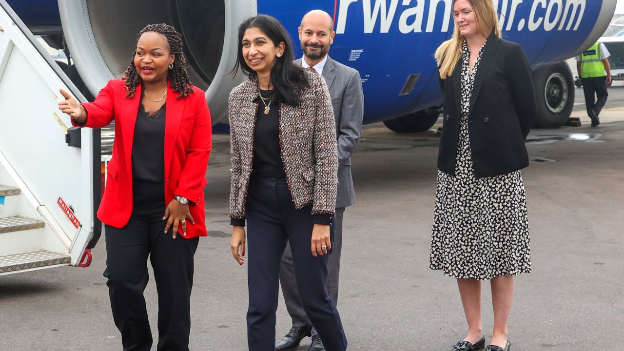 Braverman arrived in Kigali on Saturday.