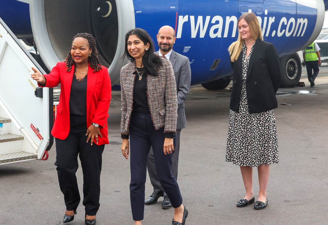 Braverman arrived in Kigali Saturday.
