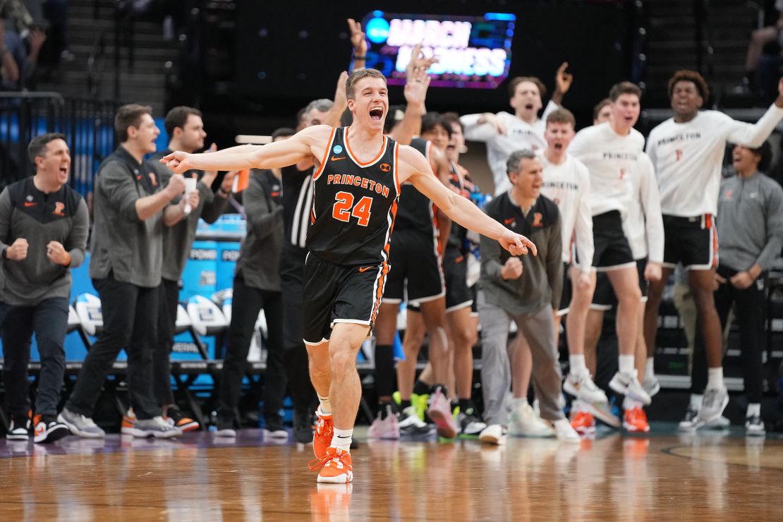 Princeton defeated Arizona to advance to the second round.