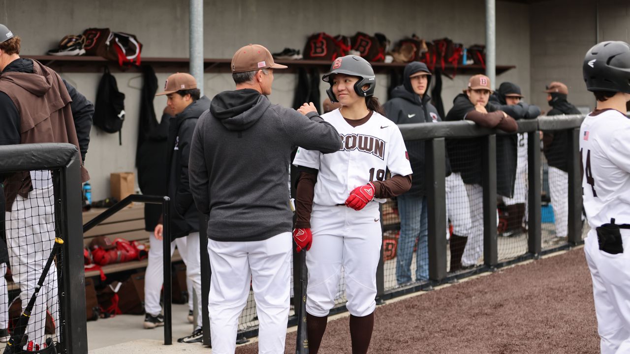 Brown freshman Olivia Pichardo pinch-hit in the bottom of the ninth inning.