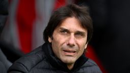 Antonio Conte, Manager of Tottenham Hotspur, looks on prior to the Premier League match between Southampton FC and Tottenham Hotspur at Friends Provident St. Mary's Stadium on March 18, 2023 in Southampton, England. 