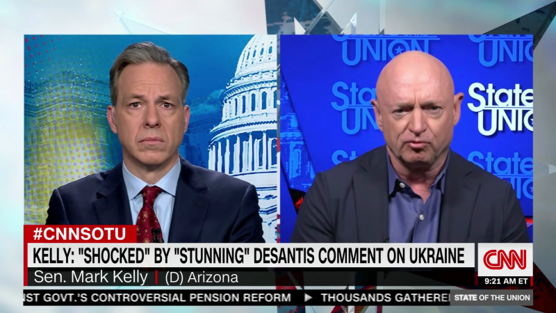 ‘I was shocked’: Dem Sen. Mark Kelly slams ‘stunning’ DeSantis view on Ukraine | CNN Politics