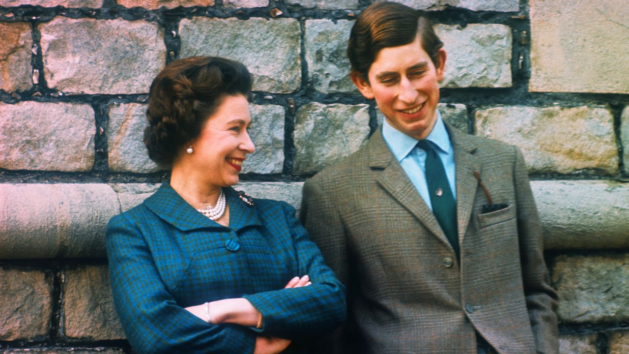 Prince Charles and Queen Elizabeth at their Windsor home in 1969.