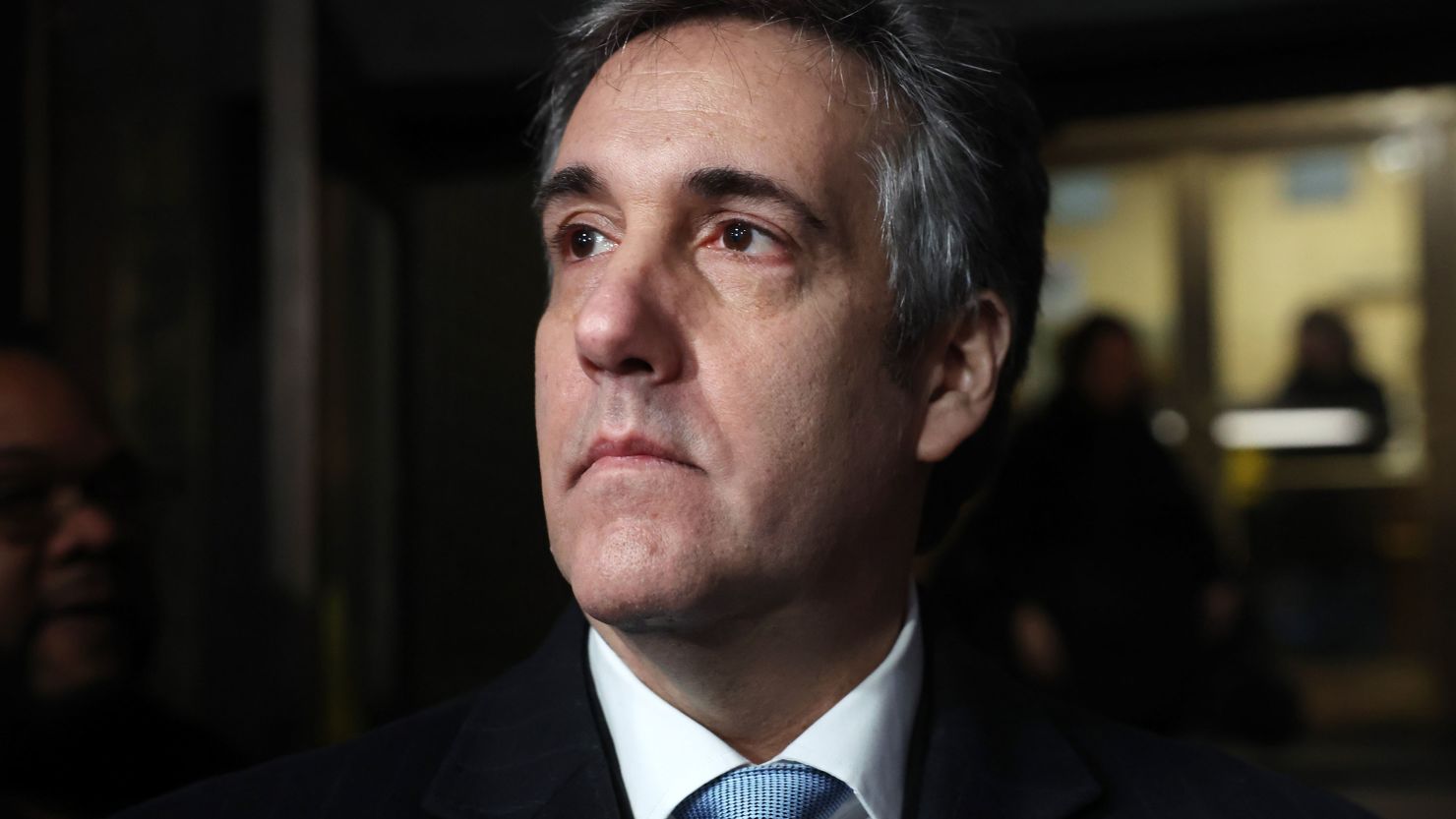 Former Donald Trump lawyer Michael Cohen walks out of a Manhattan courthouse after testifying before a grand jury on March 13, 2023 in New York City. 