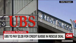 exp UBS agrees to buy Credit Suisse Clare Sebastian Eric Oros intv 032003ASEG1 cnni world_00002001.png