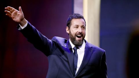 WASHINGTON, DC - MARCH 19: Adam Sandler onstage during the 24th Annual Mark Twain Prize For American Humor at The Kennedy Center on March 19, 2023 in Washington, DC.