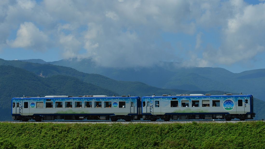 <strong>High Rail 1375 Joyful Train: </strong>Introduced at the end of last year, JR East's new High Rain 1374 train chugs through the mountains of Nagano and Yamanashi prefectures. Scaling the Japanese Alps on the rural Koumi Line, the High Rail is astronomy-themed, with an onboard mini-planetarium. 