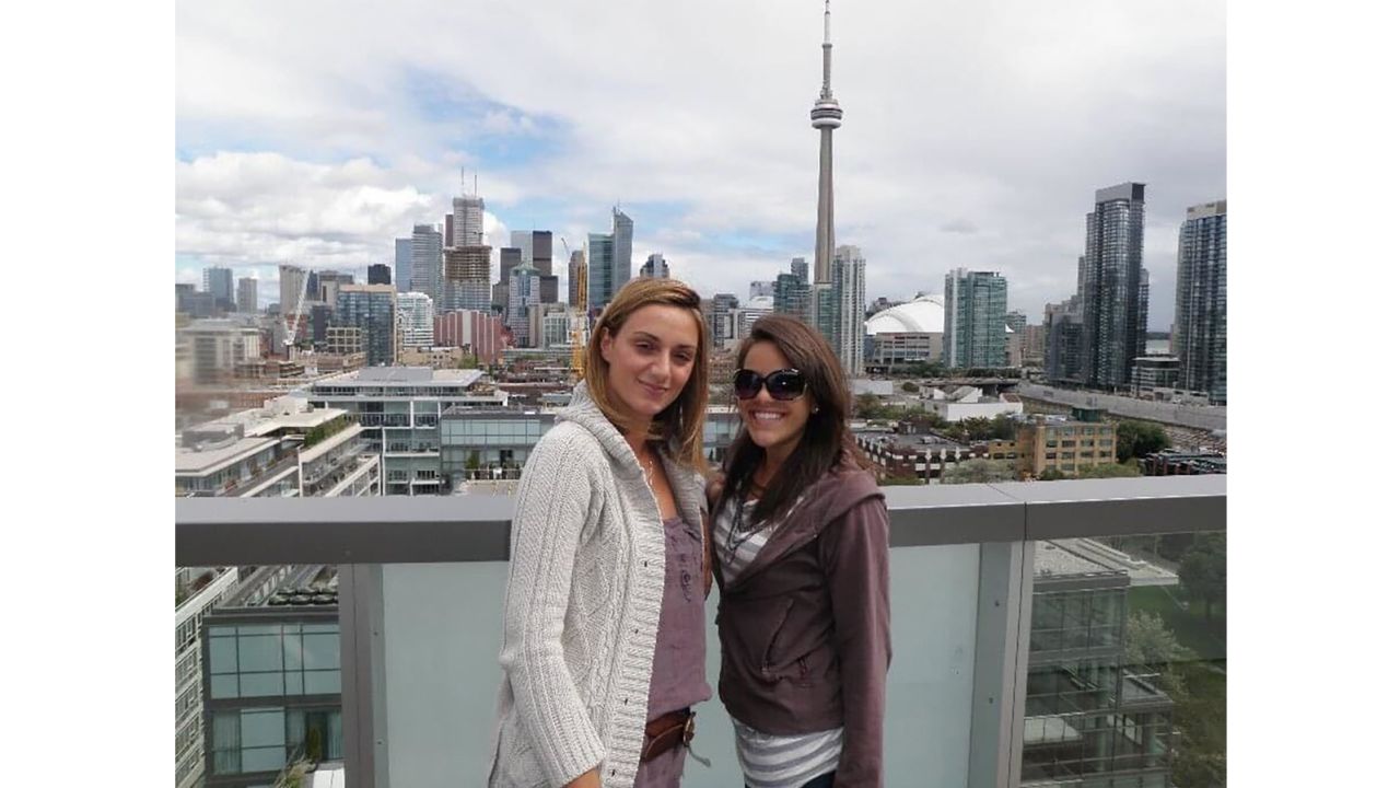 Hollie visited Andrea in Toronto not long after they met at Heathrow airport.