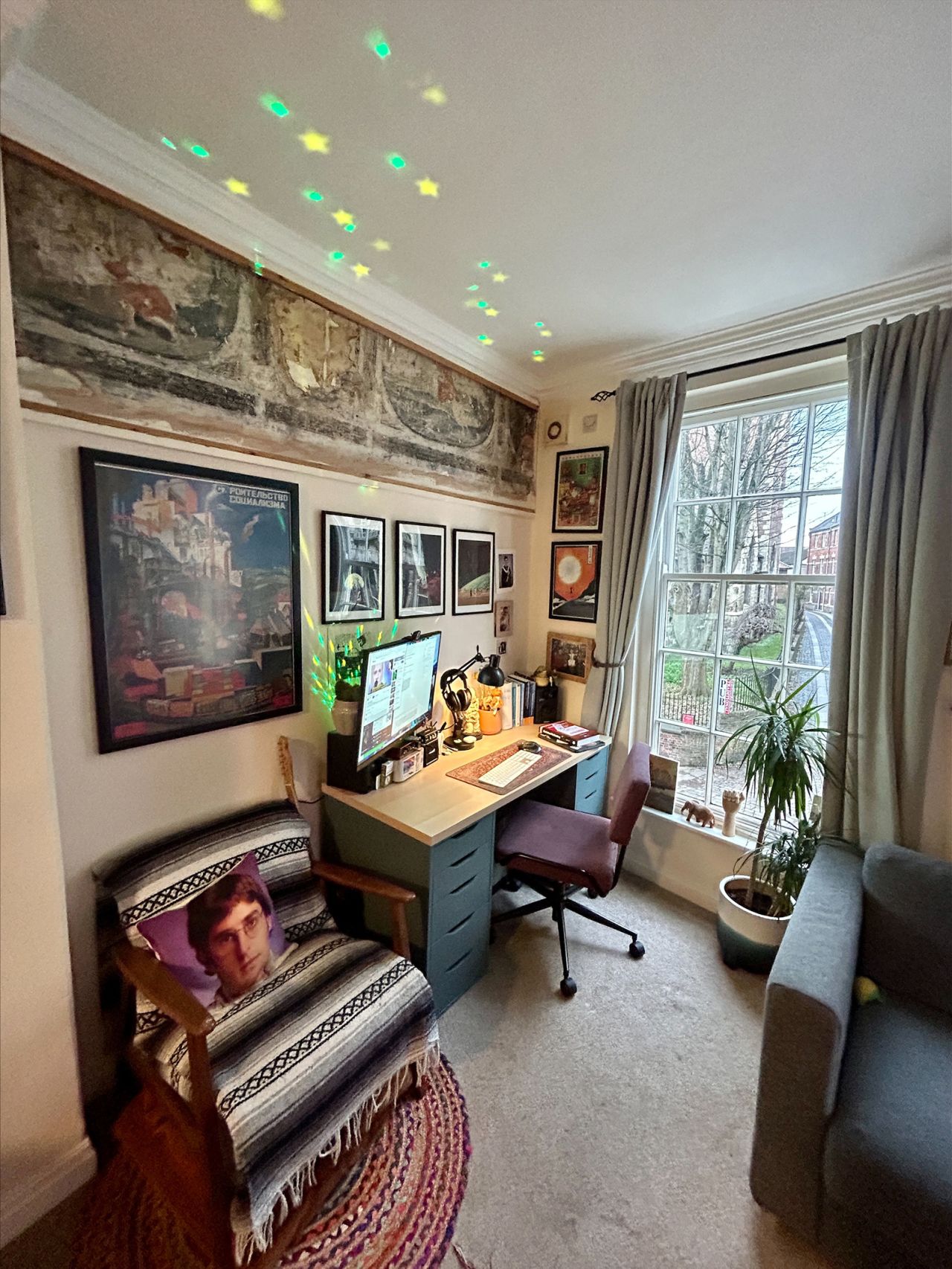 Two friezes dating back nearly 400 years were discovered after renovation work at this one-bedroom apartment in York, England.

