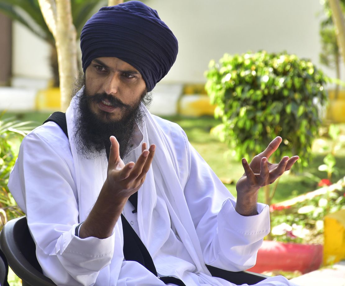 Amritpal Singh in Amritsar, India on March 2, 2023. 