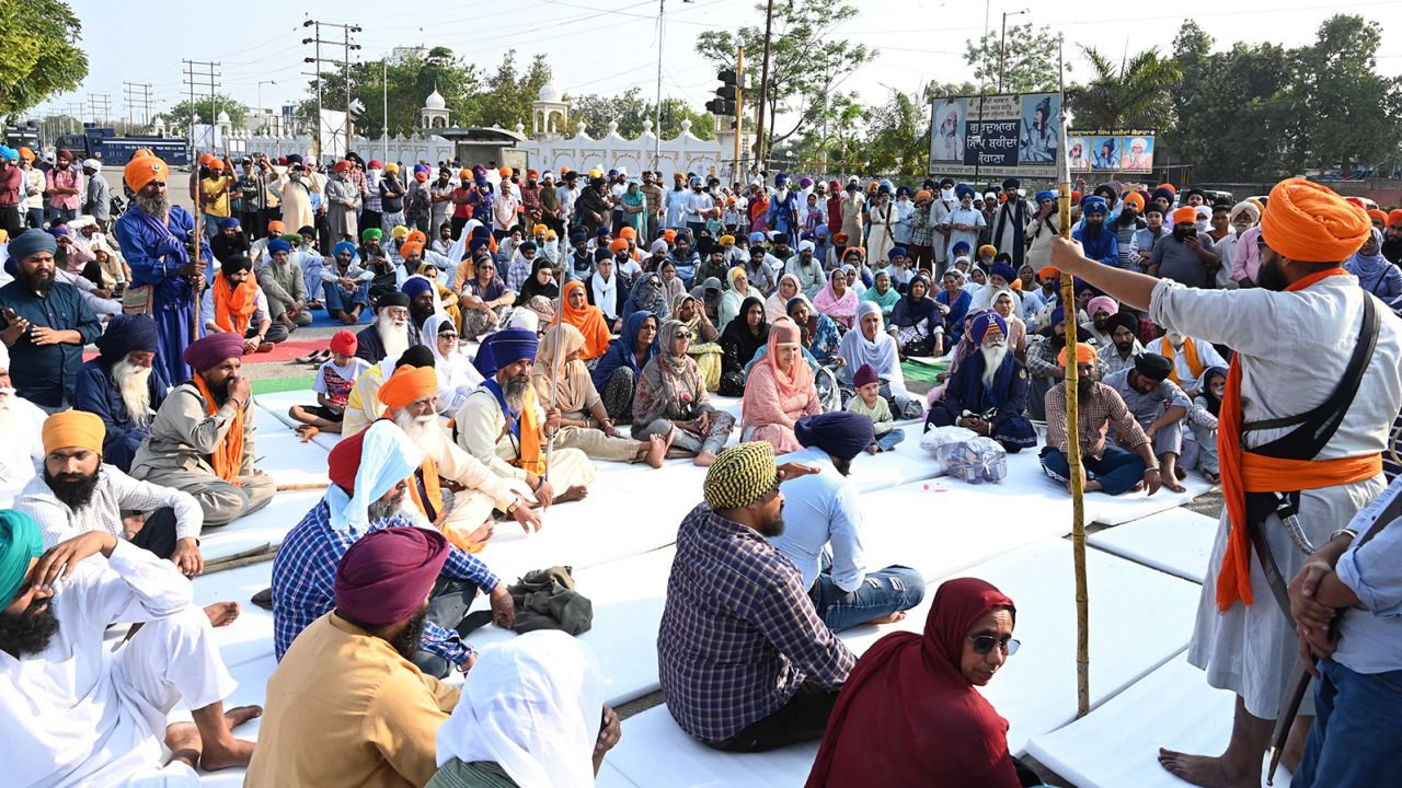 Amritpal Singh's supporters successful  Mohali, India, connected  March 19, 2023. 