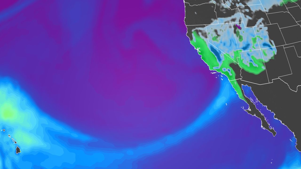 California is facing its 12th atmospheric river this year, following a historic drought.  This week's storm is funneling moisture into California from the central Pacific Ocean.