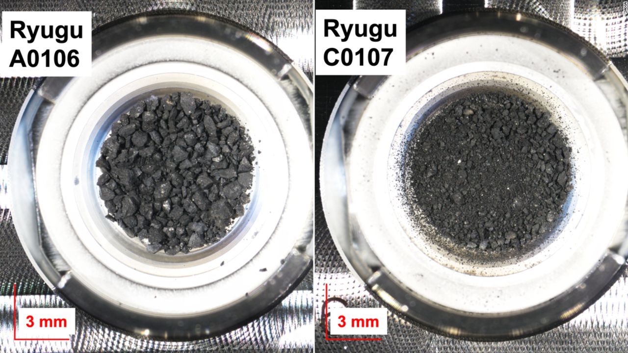 Scientists worked with samples collected from two different sites on the near-Earth asteroid Ryugu. 