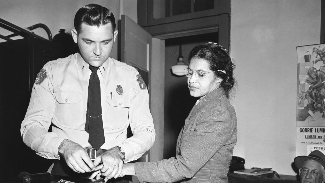 Rosa Parks was fingerprinted by police Lt. D.H. Lackey in Montgomery, Alabama, on February 22, 1956.