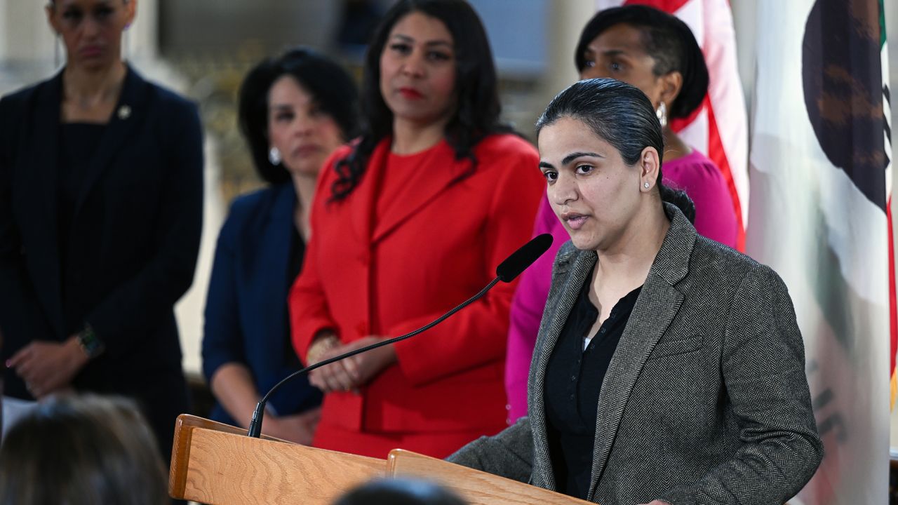 California state Sen. Aisha Wahab, pictured at a January event, authored a bill that will  add caste as a protected class to the state's anti-discrimination laws.