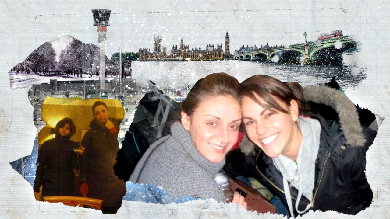Andrea Rubakovic and Hollie Savitt met when snow grounded airplanes at London's Heathrow Airport.