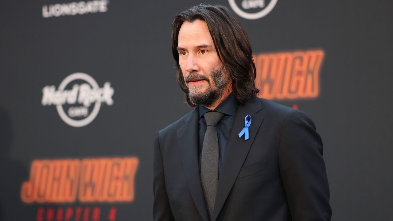 Keanu Reeves, seen here at the Los Angeles Premiere of Lionsgate's "John Wick: Chapter 4" at TCL Chinese Theatre in Hollywood, spoke about his late co-star Lance Reddick.