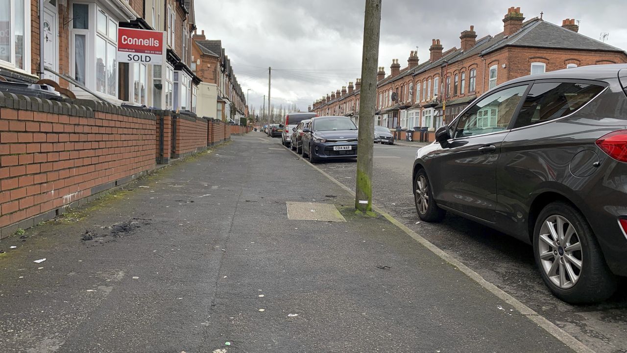 Brixham Road in Edgbaston, Birmingham, where the attack took place.