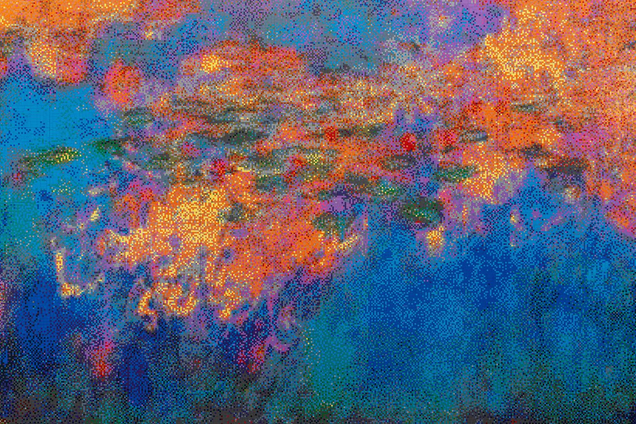 Ai Weiwei's recreation of Monet's water lilies required hundreds of thousands of Lego bricks.
