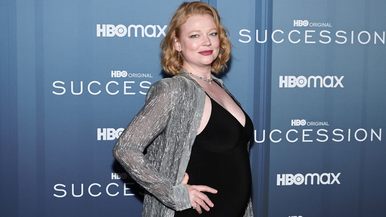 Sarah Snook at the season premiere for "Succession" on Monday in New York.