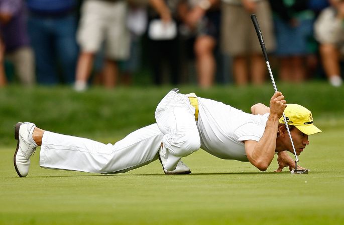 <strong>Spider-Man, Camilo Villegas: </strong>With great putting comes great responsibility; Colombian golfer Camilo Villegas' unorthodox style of reading putts quickly led to comparisons with New York City's web-slinging superhero.