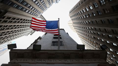 A U.S. flag is seen outside the New York Stock Exchange (NYSE) in New York City, U.S., January 26, 2023.