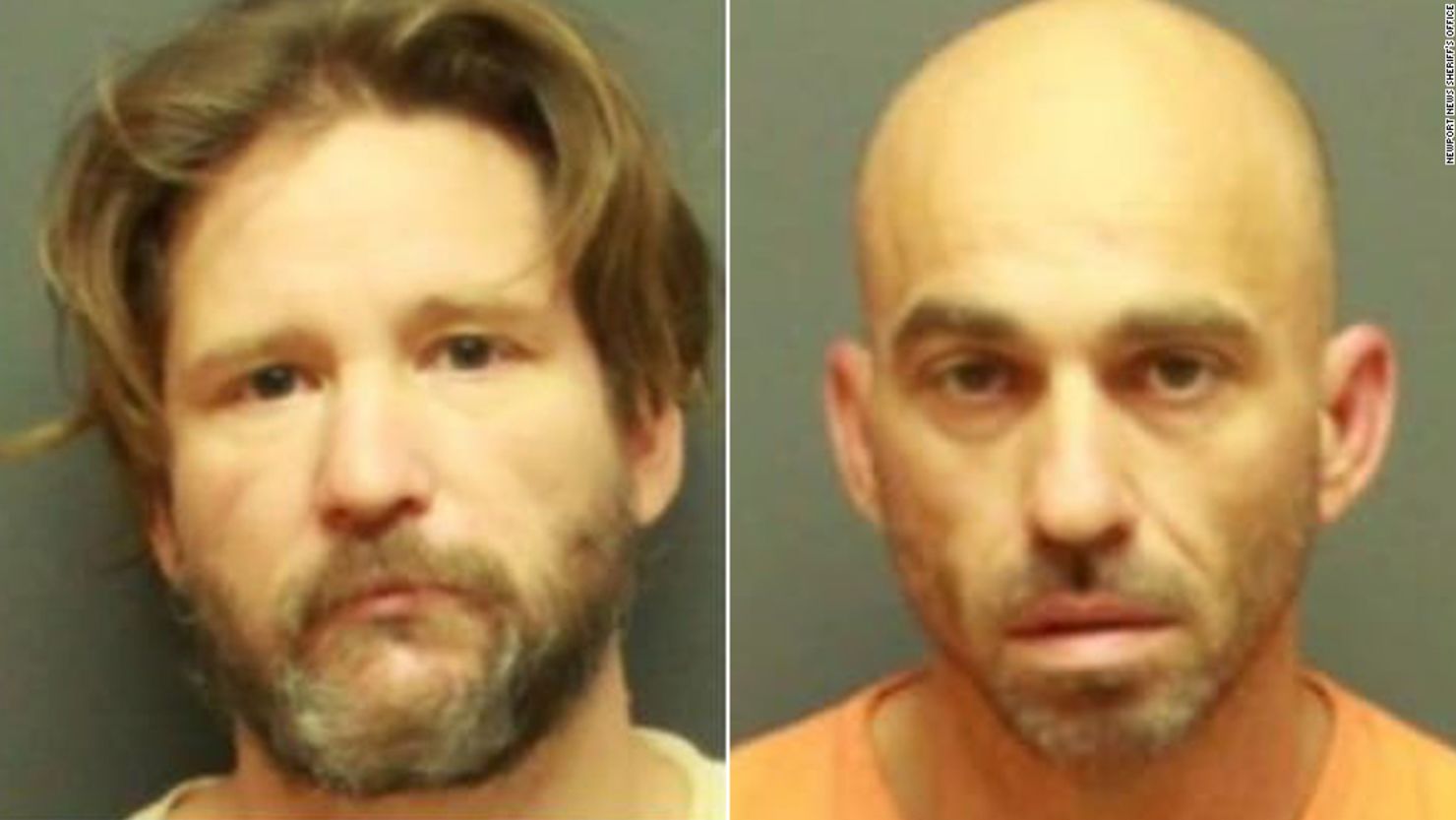 John M. Garza and Arley V. Nemo in photos released by the Newport News Sheriff's Office.