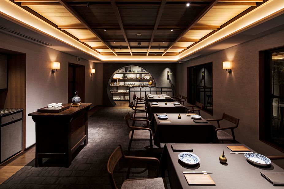 <strong>A Tokyo first: </strong>The restaurant's poetic name, Sazenka, is made up three words that mean tea, zen and Chinese. It was awarded two stars by the Michelin Guide in 2017 -- the same year it opened. Another star was added in 2020 and it has held on to all three in the years since.  