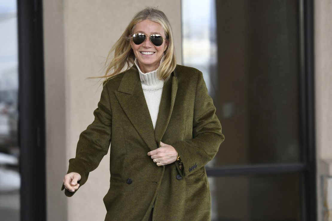 Gwyneth Paltrow leaves the courthouse, Tuesday in Park City, Utah.
