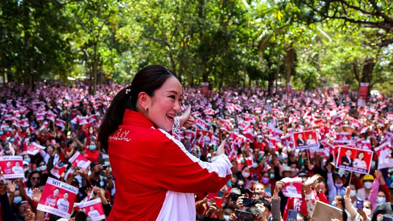 NextImg:A coup ousted her father. Now she's taking on the military in Thailand's election | CNN
