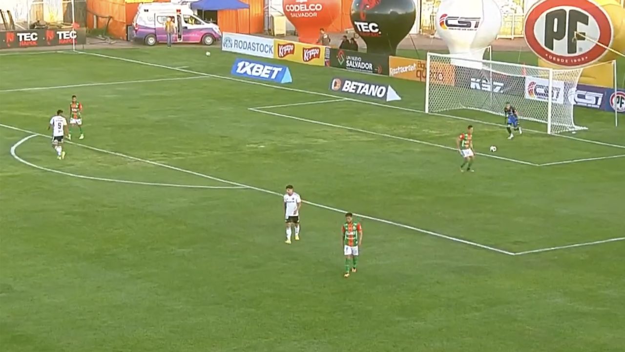 Argentine goalkeeper Leandro Requena scores an outrageous goal direct from a goal kick.