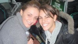 The pair pictured at Heathrow Airport as they tried to reach their destinations.