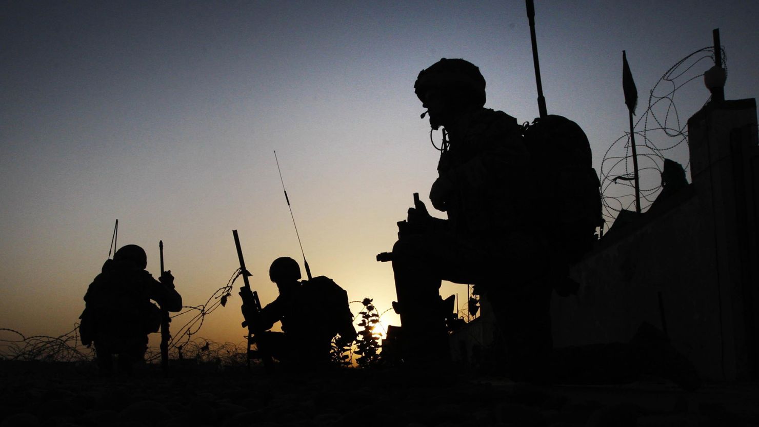 Troops are seen on patrol in this file photograph from Afghanistan.