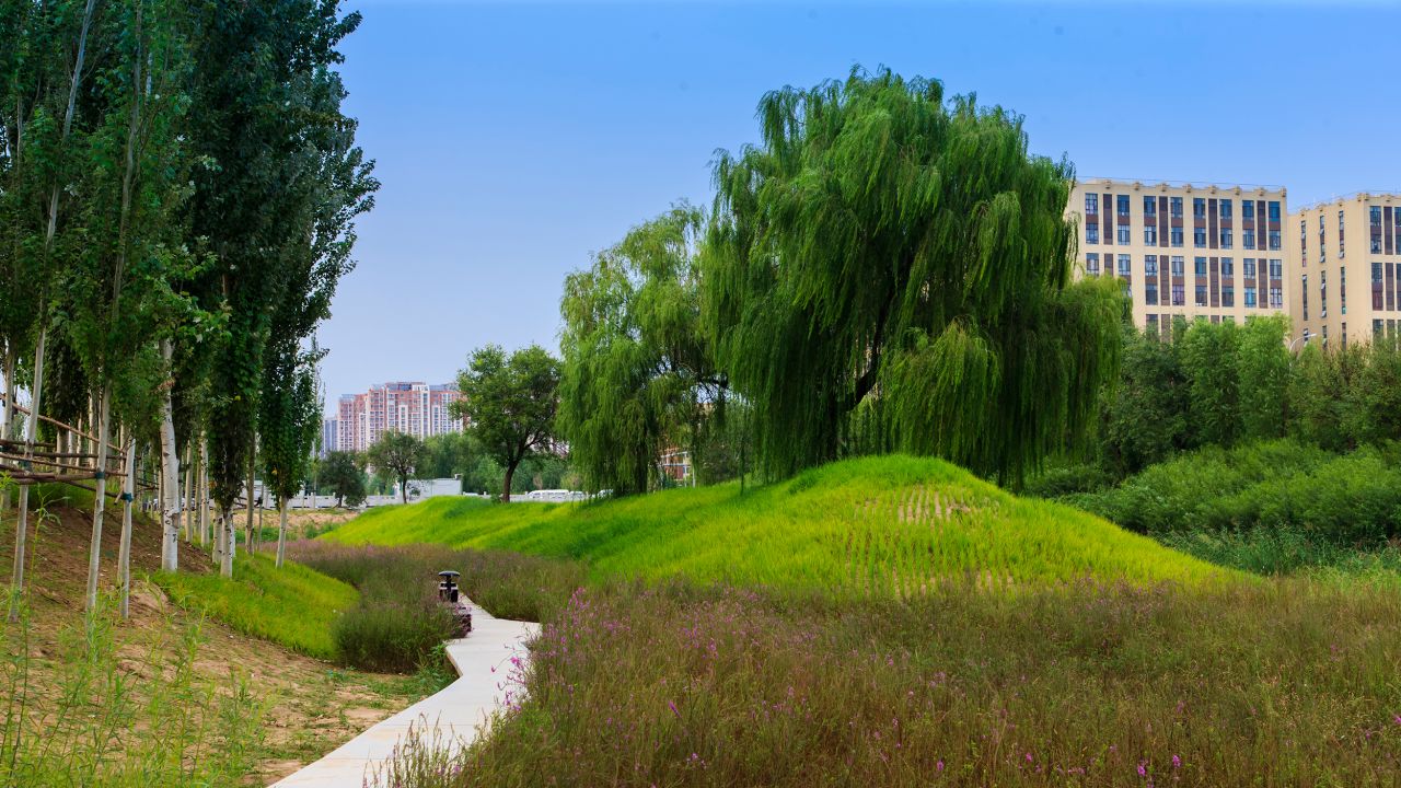 Yongxing River sponge city project after the redesign.
