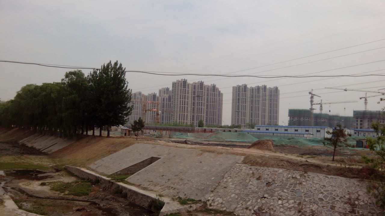 Projek bandar span Sungai Yongxing sebelum reka bentuk semula.
