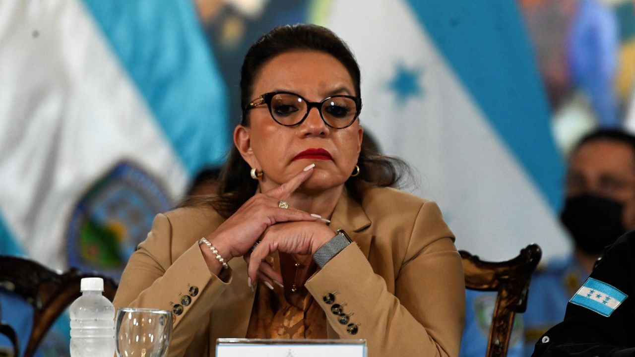 Honduran President Xiomara Castro at the Presidential Palace in Tegucigalpa on November 24.