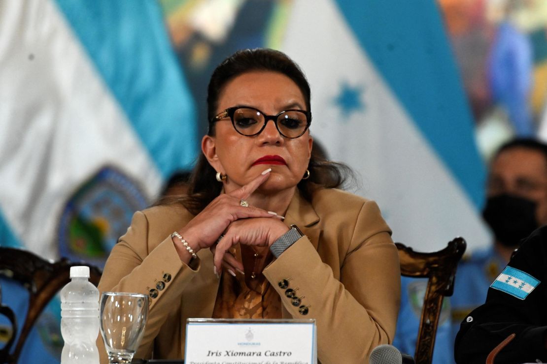 Honduras' President Xiomara Castro at the Presidential House, in Tegucigalpa, on November 24, 2022.
