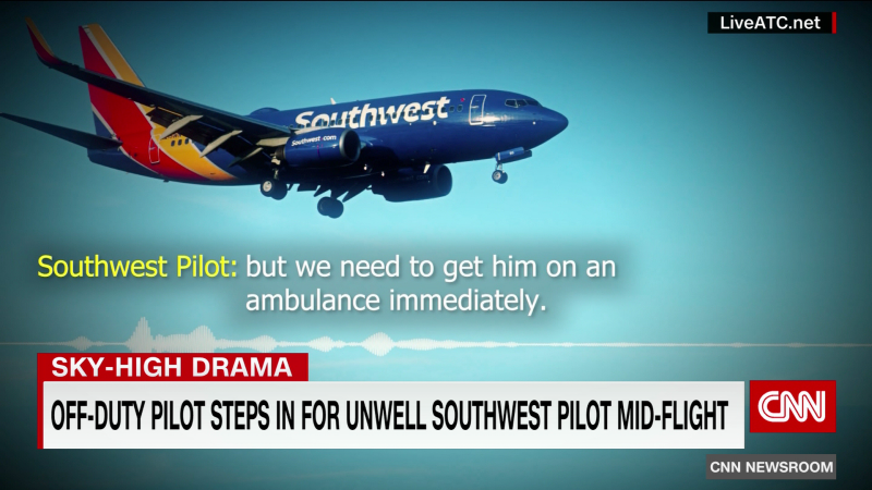 Off-duty pilot steps in after Southwest pilot needed medical attention mid-flight | CNN