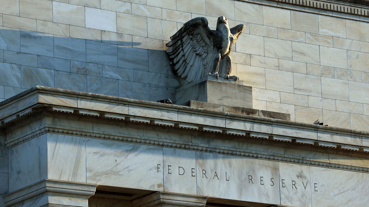 The Federal Reserve Headquarters are pictured on March 21, 2023 in Washington, DC. 